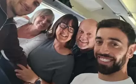 برونو فرنانديز ينقذ راكباً على متن رحلة إلى البرتغال