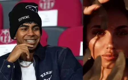 بعد انفصاله.. لامين يامال يظهر مع عارضة أزياء إيطالية