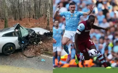 نقل نجم الدوري الإنجليزي إلى المستشفى بعد حادث سير مروع