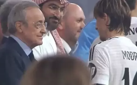 ماذا قال بيريز لمودريتش بعد خماسية برشلونة؟