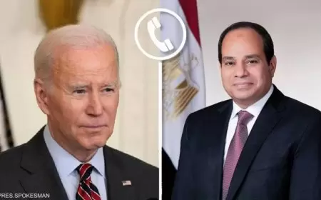 السيسي وبايدن يبحثان جهود التوصل لاتفاق وقف إطلاق النار بغزة