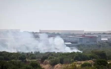 سقوط قذيفة في منطقة مفتوحة بغلاف غزة