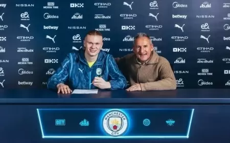 هالاند يوقع عقداً لمدة 10 سنوات مع مانشستر سيتي