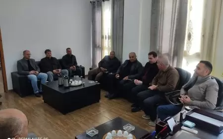 مدير عام زراعة محافظة طولكرم يستقبل رئيس هيئة مقاومة الجدار  والاستيطان ورئيس واعضاء الغرفه التجاريه.