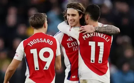 كالافيوري يقود أرسنال لعبور وولفرهامبتون بشق الأنفس