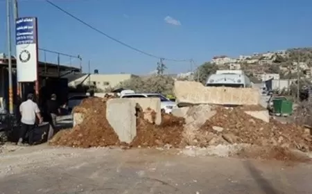 الاحتلال يغلق طريقا فرعيا قرب زواتا غرب نابلس