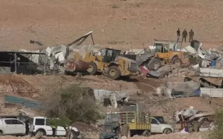 قوات الاحتلال تهدم 7 مساكن وحظيرة أغنام وخيمة جنوب الخليل
