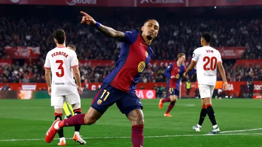 برشلونة يهدد ريال مدريد برباعية إشبيلية