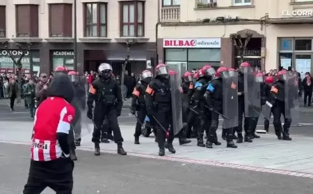 القبض على 14 شخصا بعد وقوع إصابات بين جماهير روما وبلباو