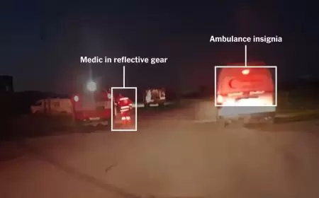 مقطع مصور يفند ادعاءات الاحتلال حول جريمة اغتيال 15 من عمال الإغاثة في رفح