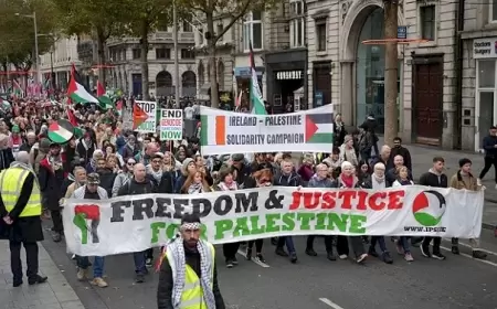 تظاهرة في ميلانو الإيطالية تطالب بوقف عدوان الاحتلال على قطاع غزة