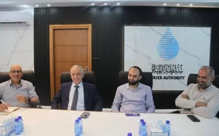 رئيس بلدية طولكرم الدكتور رياض عوض يلتقي مع الوزير زياد التميمي رئيس سلطة المياه الفلسطينية