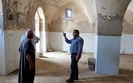 الأوقاف تتفقد الاراضي الوقفية والمسجد القديم والجديد "بقرية كور"