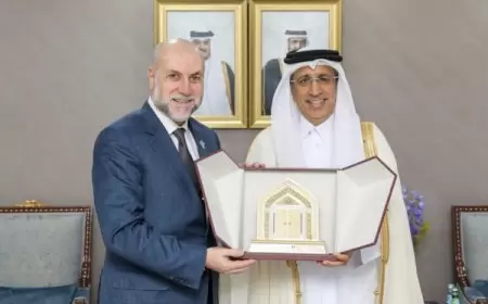 الهباش يبحث تعزيز التعاون المشترك مع رئيس المجلس الأعلى للقضاء في قطر