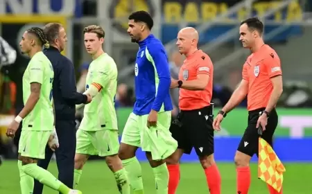 غضب في برشلونة: حكم مباراة إنتر "متعاطف" مع ريال مدريد