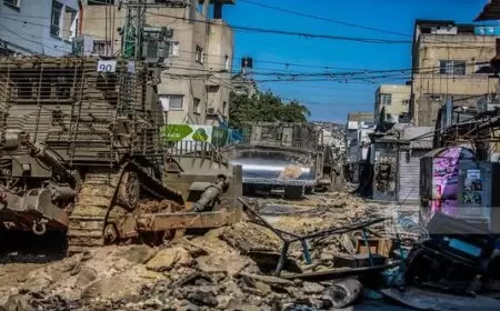 الاحتلال يجري أعمال تجريف وهدم في الجهة الجنوبية من مخيم جنين