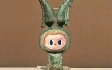 "لابوبو" الأصلي .. تمثال برونزي من متحف صيني