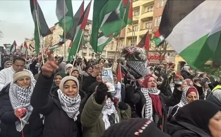 قمع الشرطة الألمانية لمظاهرة داعمة لفلسطين في برلين واعتقالات واسعة