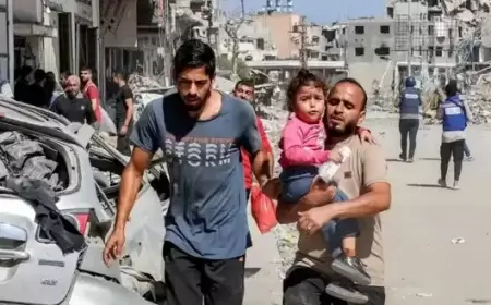 جيش الاحتلال يأمر سكان حي الزيتون بقطاع غزة بالإخلاء الفوري نحو منطقة المواصي