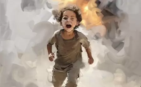 حمزة طفل مولود من فم القنبلة