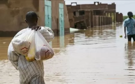نزوح أكثر من 4 آلاف شخص وانهيار مئات المنازل جراء السيول وسط السودان