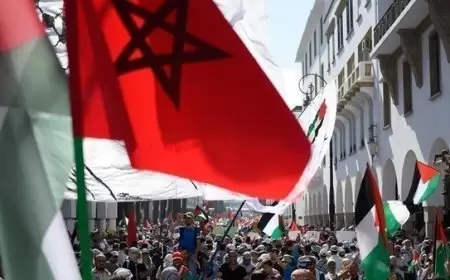 المغرب.. مسيرة حاشدة تدعم غزة وتطالب بحماية "أسطول الصمود"