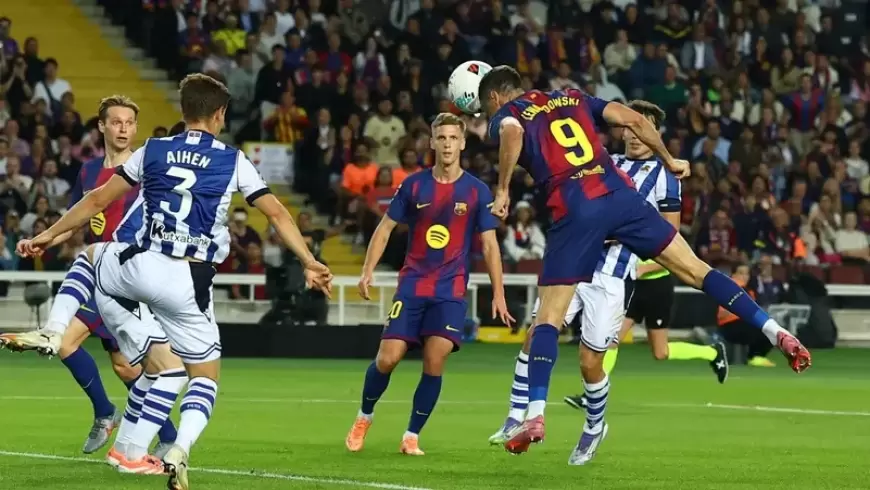 برشلونة يهزم سوسييداد بصعوبة ويتصدر الدوري الإسباني