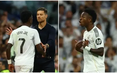 فينيسيوس يعتذر لجماهير ورئيس ريال مدريد.. ويتجاهل ألونسو