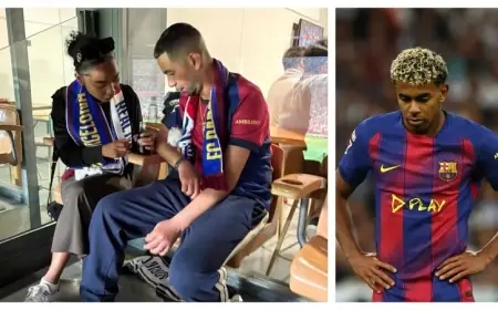 الابن ينفصل والأب يحتفل.. والد يامال "يخطب" شابة تكبر نجم برشلونة بـ5 سنوات