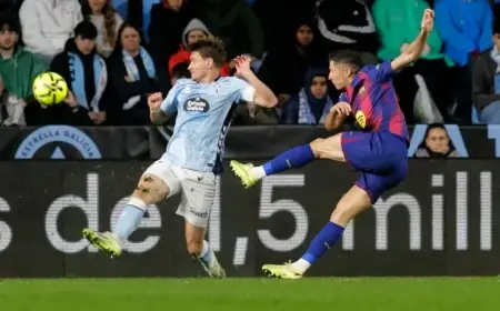 برشلونة يجتاز سلتا فيغو بـ"هاتريك" ليفاندوفسكي