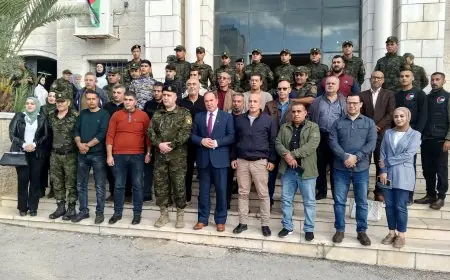 اللواء د. كميل يقدم محاضرة لضباط المؤسسة الأمنية في طولكرم  حول "الوضع السياسي الراهن و محطات تاريخية من القضية الفلسطينية"