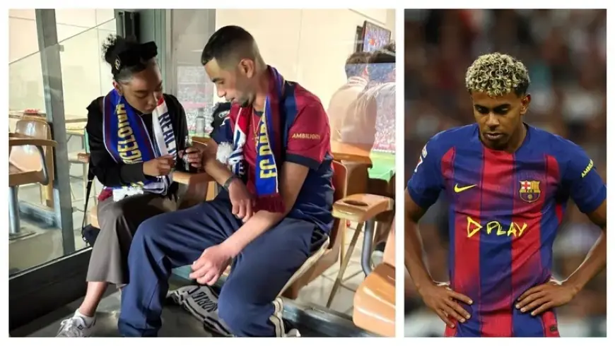 الابن ينفصل والأب يحتفل.. والد يامال "يخطب" شابة تكبر نجم برشلونة بـ5 سنوات