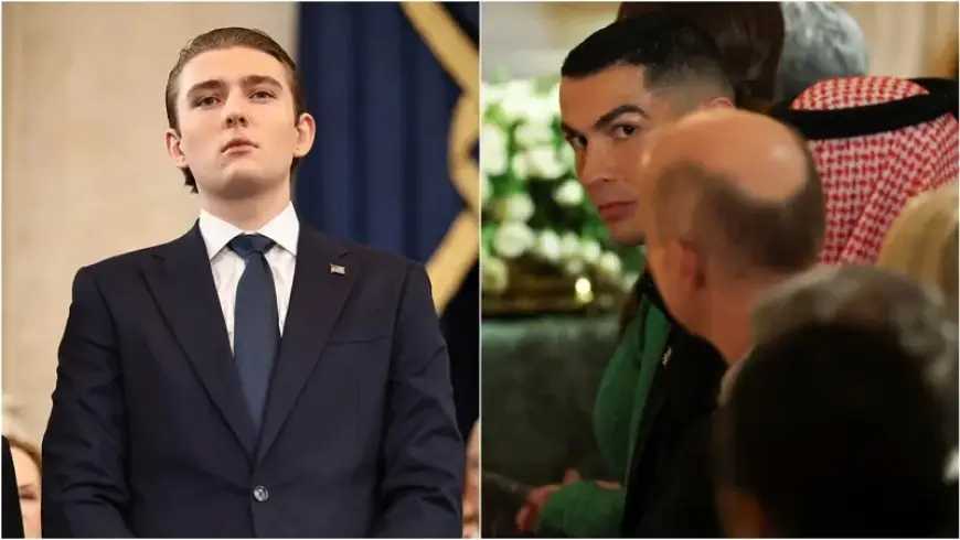 ابن ترامب.. "عملاق" مهووس بالأسطورة رونالدو