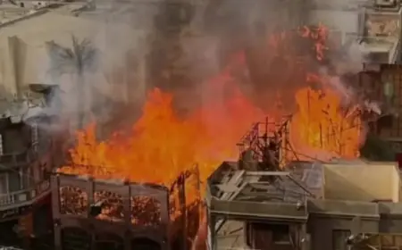 حريق التهم الديكور.. ومحمد عادل إمام يستأنف تصوير "الكينج"