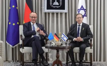 المستشار الألماني يؤكد من القدس على دعم بلاده الثابت لإسرائيل