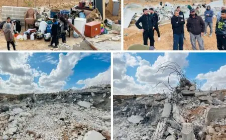 الاحتلال يهدم ثلاثة منازل مأهولة في تجمع قرى غرب يطا جنوب الخليل