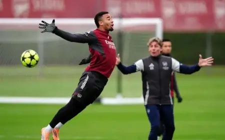 عودة جيسوس إلى قائمة أرسنال في دوري أبطال أوروبا