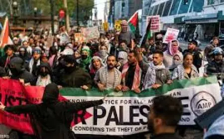 نيويورك: مسيرة أمام القنصلية البريطانية احتجاجاً على تسليح إسرائيل