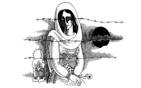 حنظلة يلتقي فاطمة في اعياد الميلاد في بيت لحم