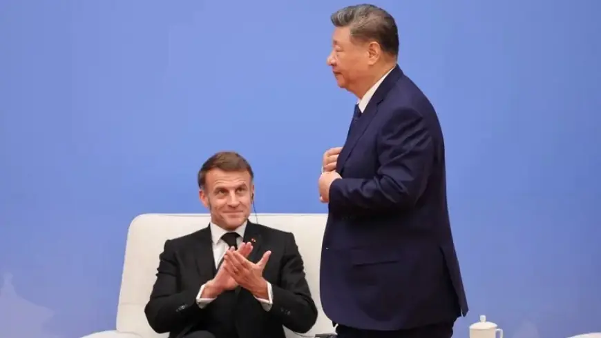 الرئيس الصيني لماكرون: العالم الآن أبعد ما يكون عن السلام