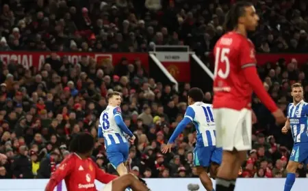 برايتون يقصي مانشستر يونايتد من كأس إنجلترا