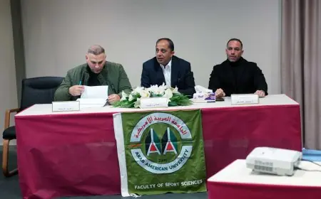 مشروع تخرج لطلبة كلية علوم الرياضة بعنوان " مستوى القلق لدى لاعبي المنتخبات الرياضية في الجامعة العربية الامريكية"