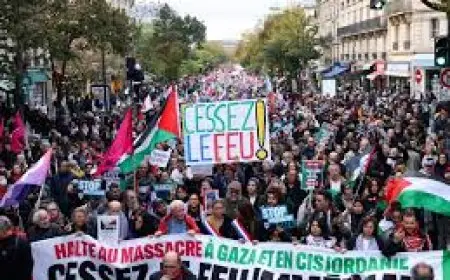 تظاهرة حاشدة في دبلن احتجاجا على استمرار الانتهاكات الإسرائيلية بحق شعبنا