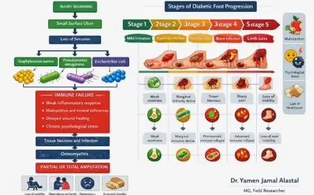 القدم السكري في البيئات الهشّة: تقرير ميداني من قطاع غزة حول التفاعل القاتل بين العدوى، المناعة، والعوامل الاجتماعية