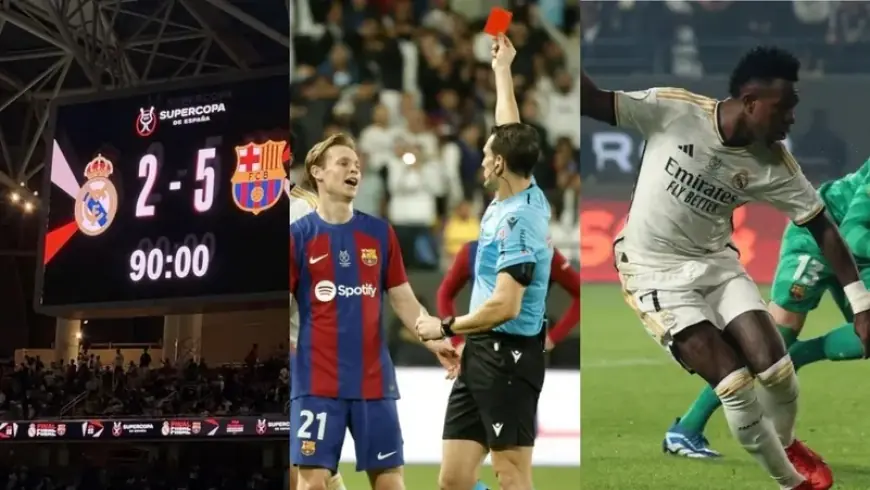 كلاسيكو "السوبر الإسباني".. هاتريك وبطاقات حمراء و"خماسية"