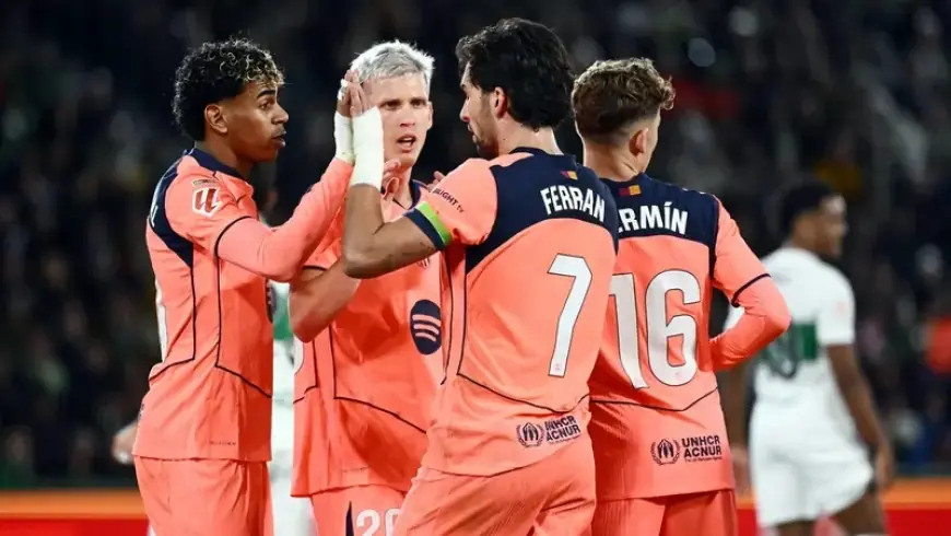 برشلونة يعزز صدارته بثلاثية في مرمى إلتشي