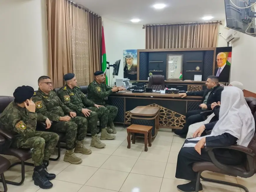 اوقاف طولكرم  تبحث التعاون المشترك مع  مفتي المحافظة وقائد المنطقة 