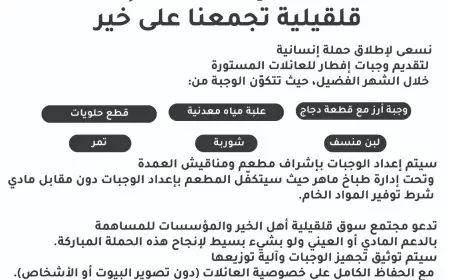 مجتمع سوق قلقيلية ينظم مبادرتي “إفطار صائم 1 و2” لدعم الأسر المحتاجة