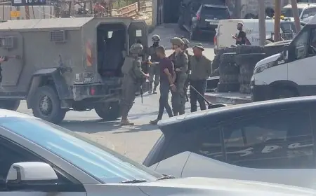 قوات الاحتلال تعتقل ثلاثة مواطنين وتستولي على جرار زراعي في جبع جنوب جنين